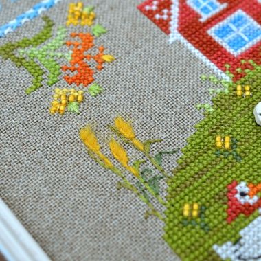 At the pond Cross Stitch Kit – Tela Artis X-029 – Sampler – Hand-dyed Threads
