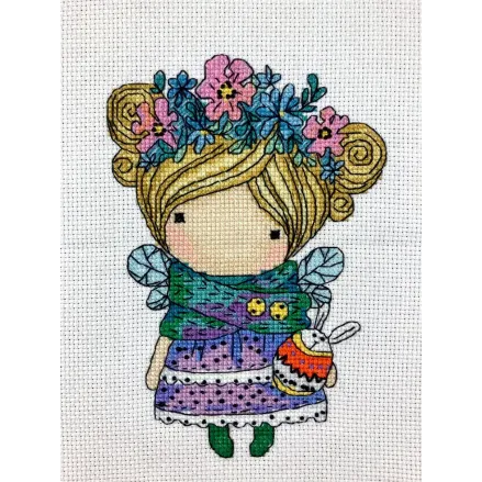 Cross Stitch Kit Girl Spring, Iris Design, 05723A