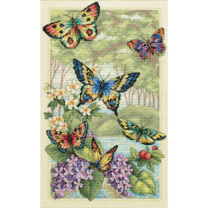 Counted Cross Stitch Kit Butterfly Forest, Dimensions 35223
