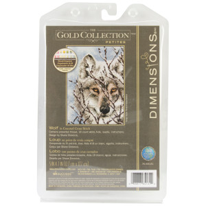 Counted Cross Stitch Kit 5"X7"-Wolf, Dimensions, 70-65131