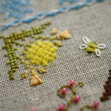Сhicken coop Cross Stitch Kit – Tela Artis X-030 – Sampler – Hand-dyed Threads