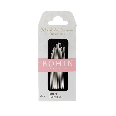 Bohin Embroidery Needles 00768 – Sizes 3/9, 15 pcs