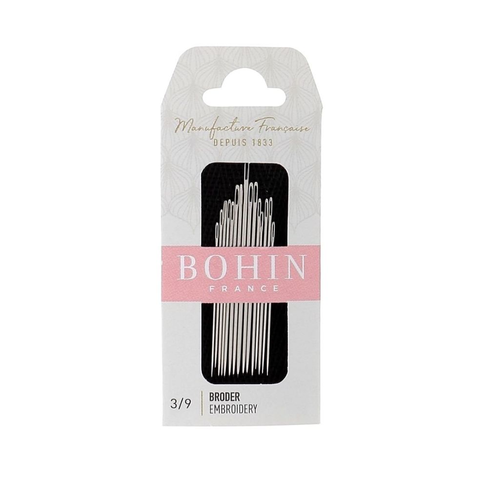 Bohin Embroidery Needles 00768 – Sizes 3/9, 15 pcs