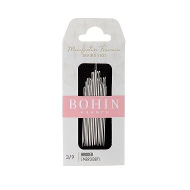 Bohin Embroidery Needles 00768 – Sizes 3/9, 15 pcs