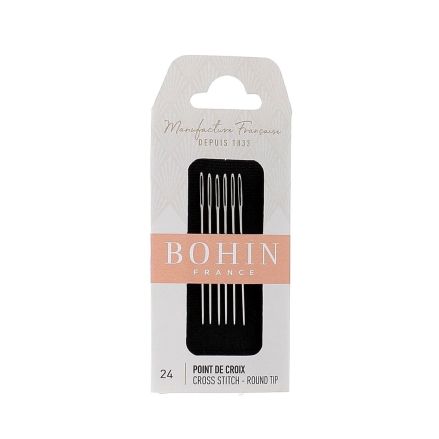 Bohin Cross Stitch Needles 00836 – Size 24, 6 pcs