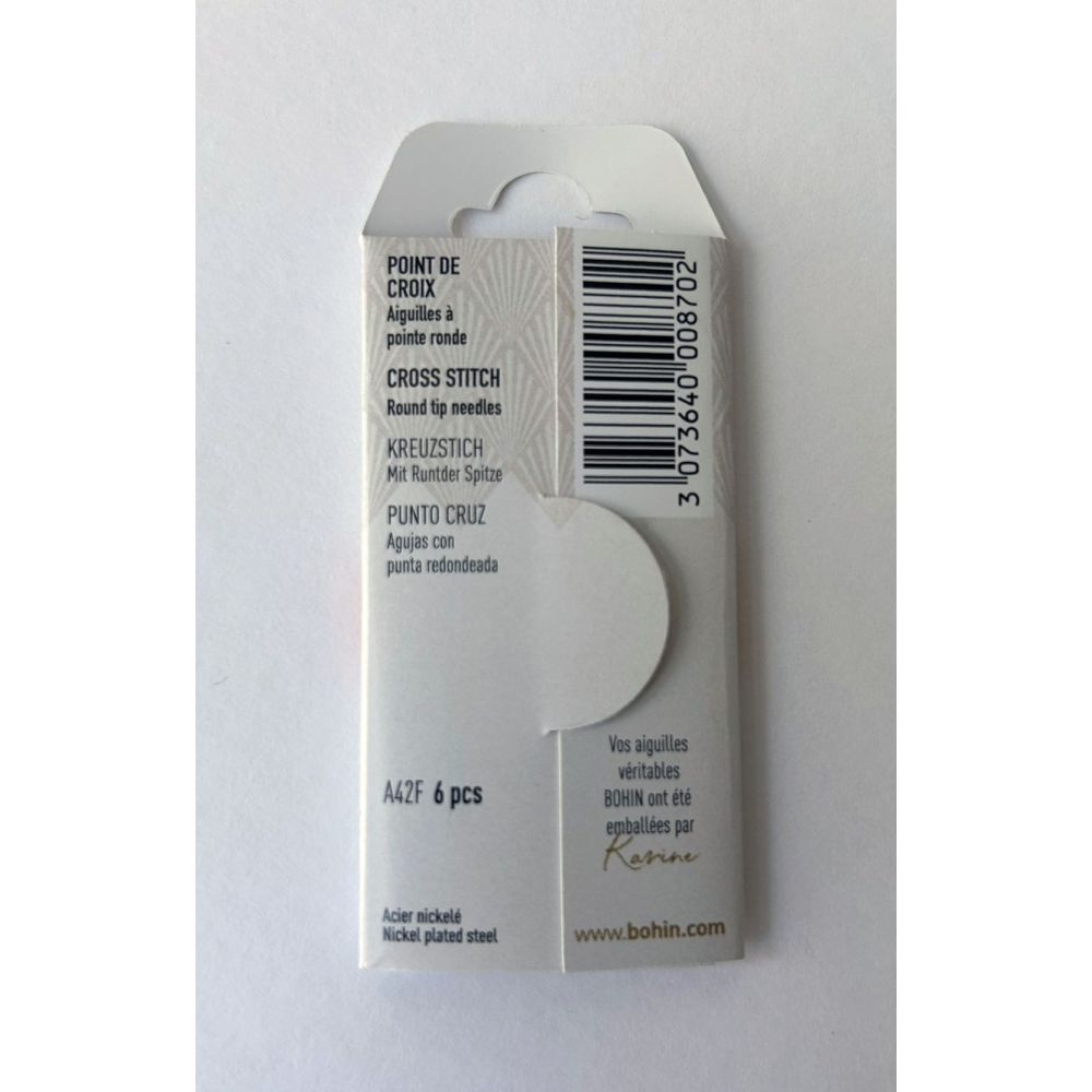 Bohin Cross Stitch Needles 00870 – Size 28, 6 pcs