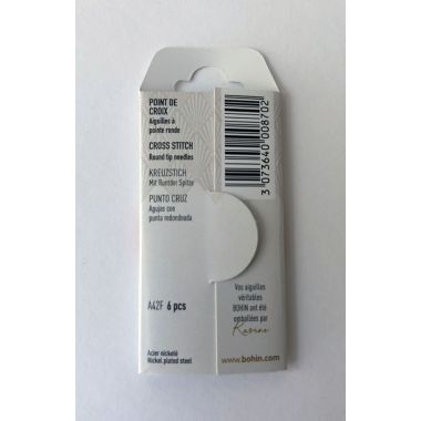Bohin Cross Stitch Needles 00870 – Size 28, 6 pcs