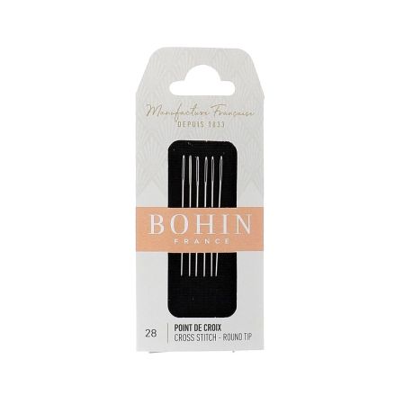 Bohin Cross Stitch Needles 00870 – Size 28, 6 pcs