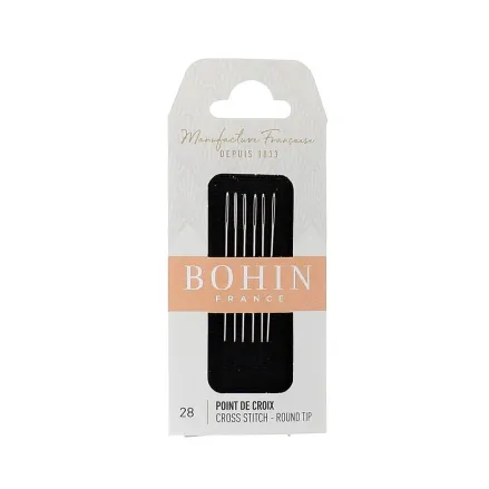 Bohin Cross Stitch Needles 00870 – Size 28, 6 pcs