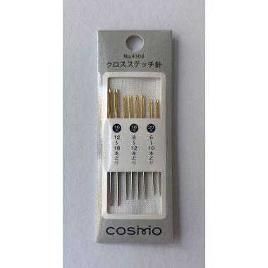 Cosmo Cross Stitch Needles 4306 – Sizes 16/20, 8 pcs