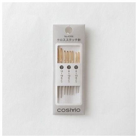 Cosmo Cross Stitch Needles 4306 – Sizes 16/20, 8 pcs