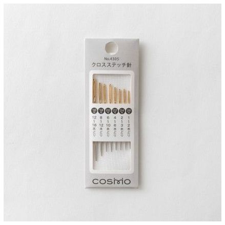 Cosmo Cross Stitch Needles 4305 – Sizes 16/26, 8 pcs