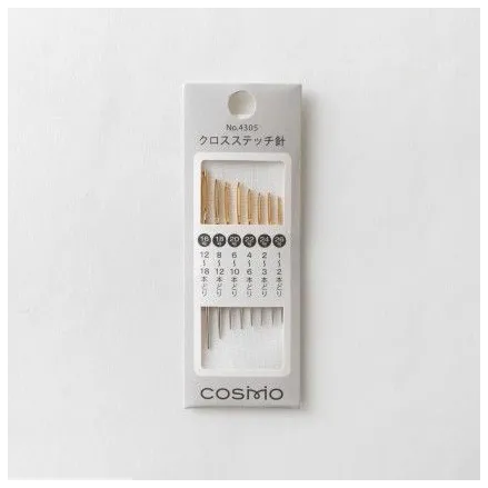 Cosmo Cross Stitch Needles 4305 – Sizes 16/26, 8 pcs