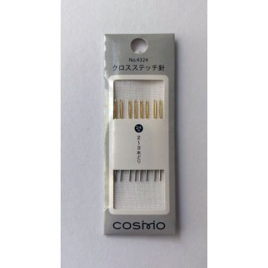 Cosmo Cross Stitch Needles 4324 – Size 24, 8 pcs