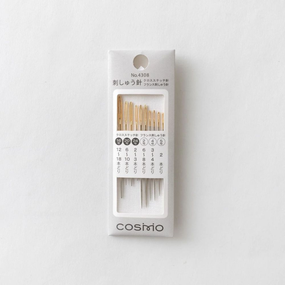 Cosmo Embroidery & Cross Stitch Needles 4308 – Assorted Sizes, 10 pcs