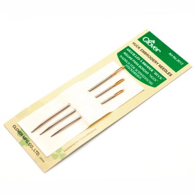 Clover Huck Embroidery Needles 2012 – Assorted Sizes, 3 pcs