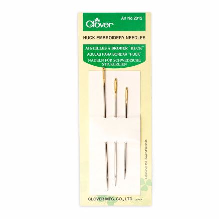 Clover Huck Embroidery Needles 2012 – Assorted Sizes, 3 pcs