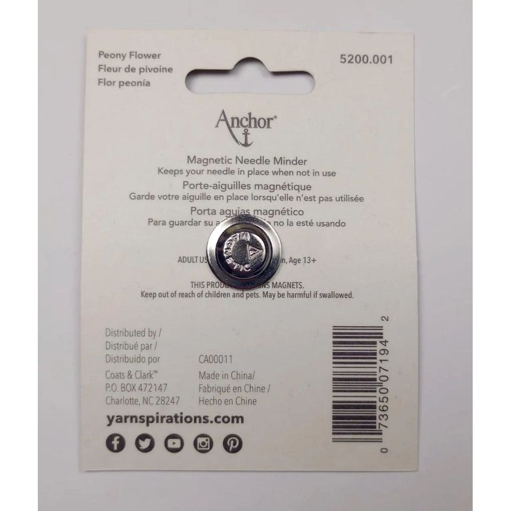 Anchor Magnetic Needle Minder 5200.001 – Peony, 1.25″