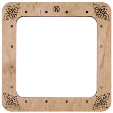 Plywood hoop for Mill-Hill beading kits and for perforated paper.