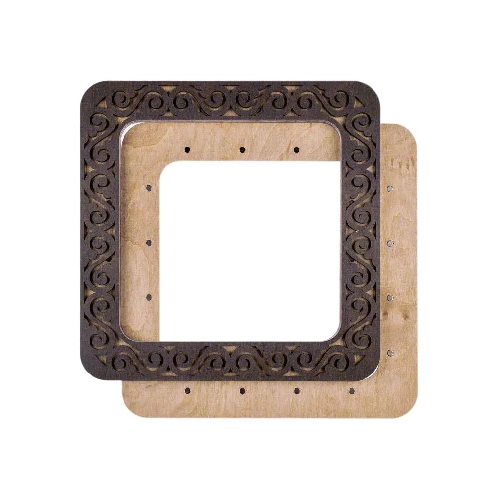 Plywood hoop for Mill-Hill beading kits and for perforated paper.