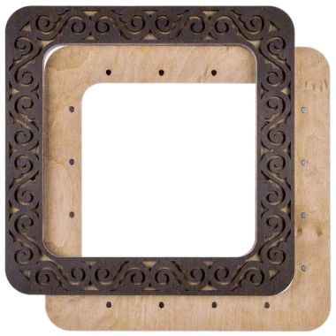 Plywood hoop for Mill-Hill beading kits and for perforated paper.
