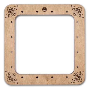 Plywood hoop for Mill-Hill beading kits and for perforated paper.