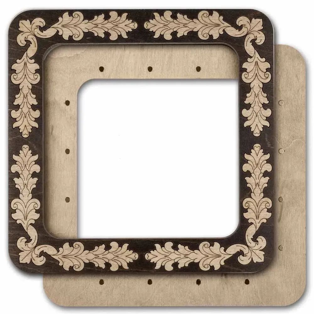 Plywood hoop for Mill-Hill beading kits and for perforated paper.