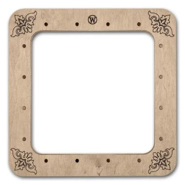 Plywood hoop for Mill-Hill beading kits and for perforated paper.