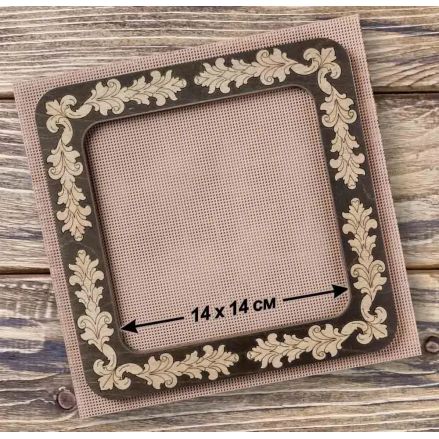 Plywood hoop for Mill-Hill beading kits and for perforated paper.