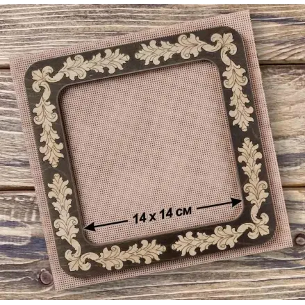 Plywood hoop for Mill-Hill beading kits and for perforated paper.