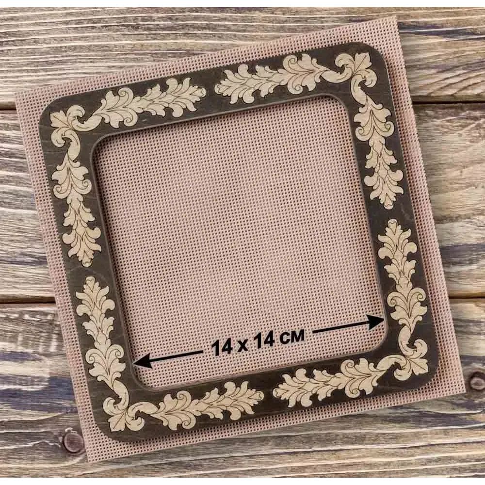 Plywood hoop for Mill-Hill beading kits and for perforated paper.
