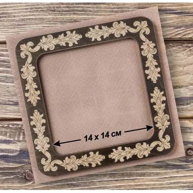 Plywood hoop for Mill-Hill beading kits and for perforated paper.