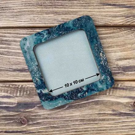 Wonderland Crafts Magnetic Embroidery Frame FLMP-011 – Celadon Blue, Medium, 4″ × 4″