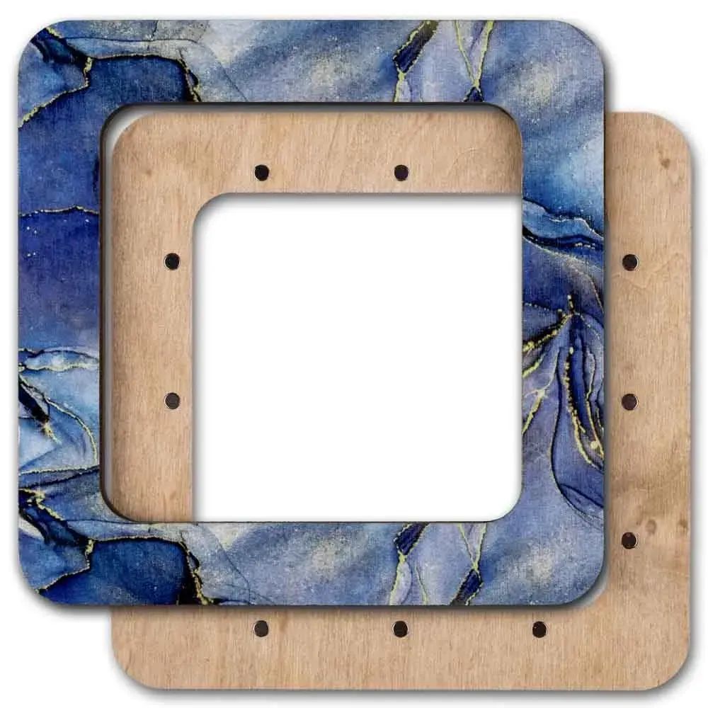 Wonderland Crafts Magnetic Embroidery Frame FLMP-015 – Midnight Blue, Medium, 4″ × 4″