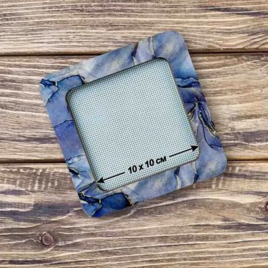 Wonderland Crafts Magnetic Embroidery Frame FLMP-015 – Midnight Blue, Medium, 4″ × 4″