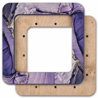 Wonderland Crafts Magnetic Embroidery Frame FLMP-019 – Amethyst Purple, Medium, 4″ × 4″