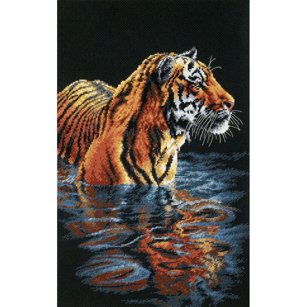 Counted Cross Stitch Kit Tiger Chilling Out, Dimensions 35222