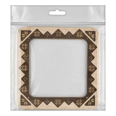 Wonderland Crafts Magnetic Embroidery Frame FLMP-029 – Nordic Light Wood, Medium, 4″ × 4″