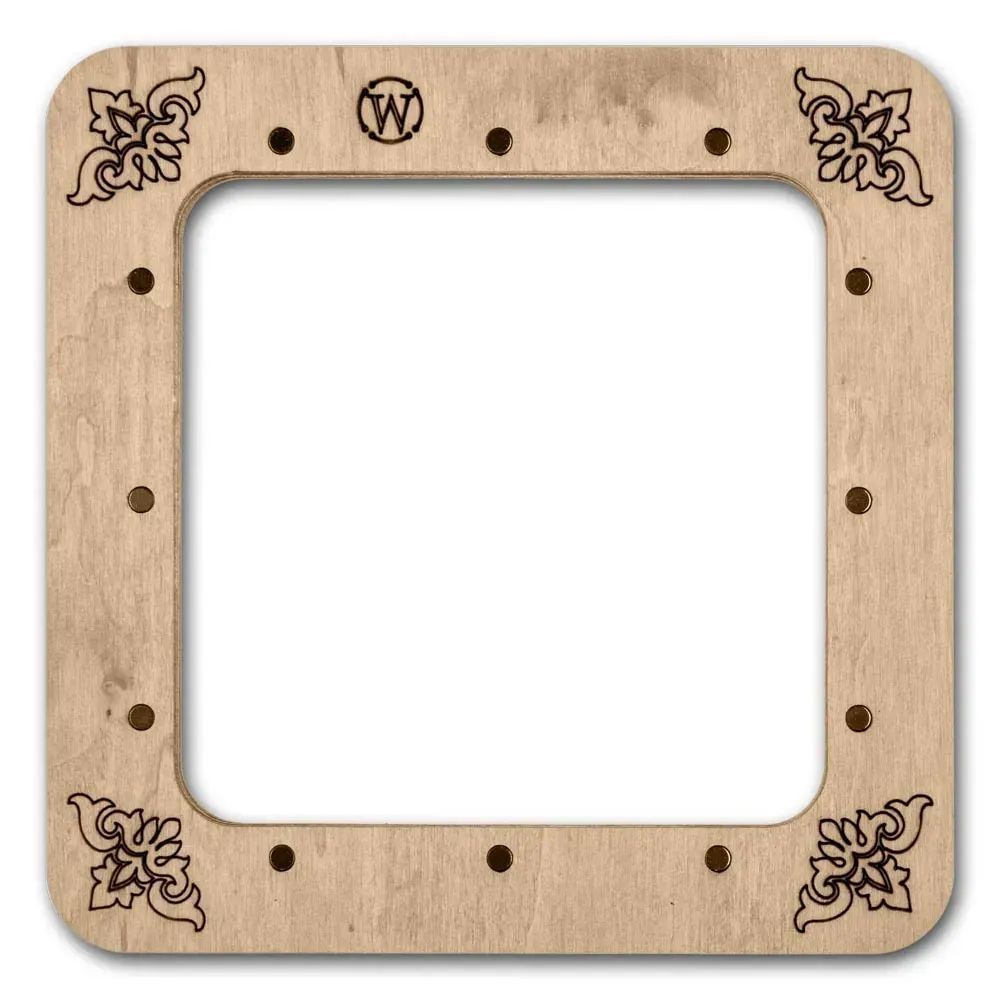 Wonderland Crafts Magnetic Embroidery Frame FLMP-029 – Nordic Light Wood, Medium, 4″ × 4″