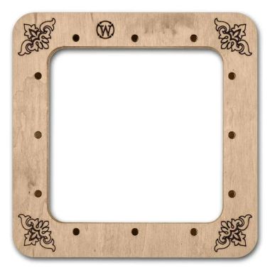 Wonderland Crafts Magnetic Embroidery Frame FLMP-029 – Nordic Light Wood, Medium, 4″ × 4″