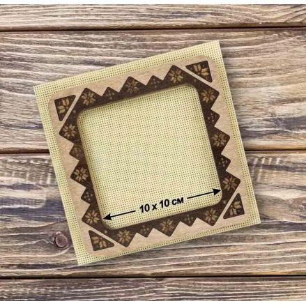 Wonderland Crafts Magnetic Embroidery Frame FLMP-029 – Nordic Light Wood, Medium, 4″ × 4″