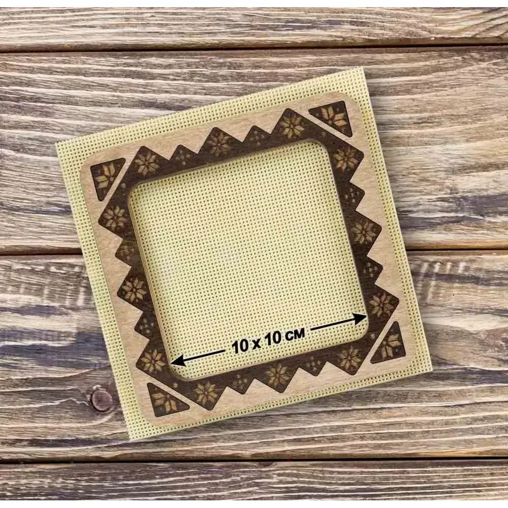 Wonderland Crafts Magnetic Embroidery Frame FLMP-029 – Nordic Light Wood, Medium, 4″ × 4″