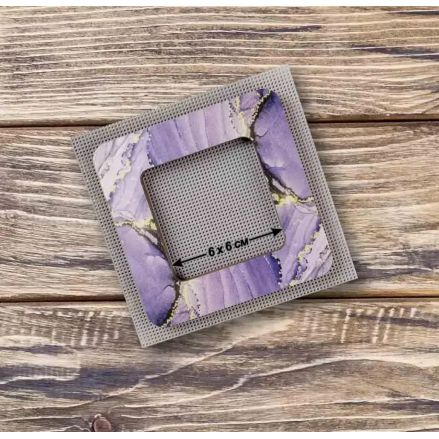 Wonderland Crafts Magnetic Embroidery Frame FLMP-020 – Amethyst Purple, Small, 2.4″ × 2.4″