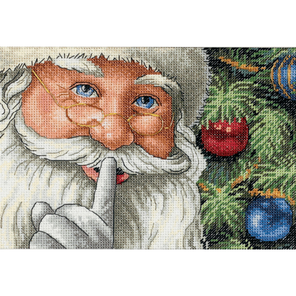 Counted Cross Stitch Kit 7"X5"-Santa's Secret, Dimensions, 8799