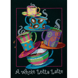 Counted Cross Stitch Kit A Whole Lotta Latte, Dimensions 35218