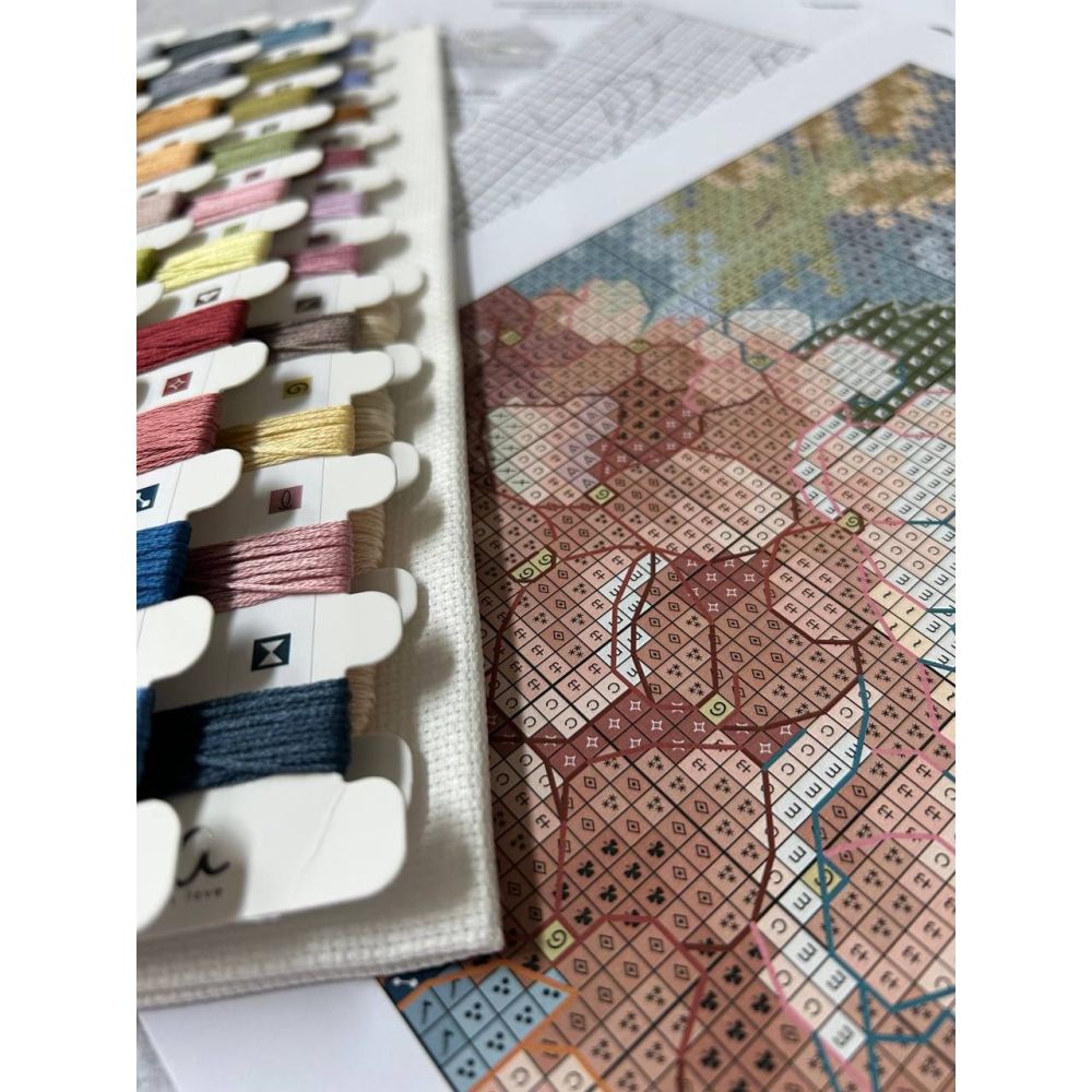 AVA Counted Cross Stitch Kit P052 – Hydrangeas in Watercolor