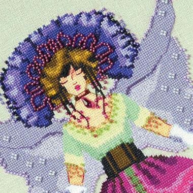 Mirabilia Counted Cross Stitch Pattern MD192 – February Amethyst Fairy