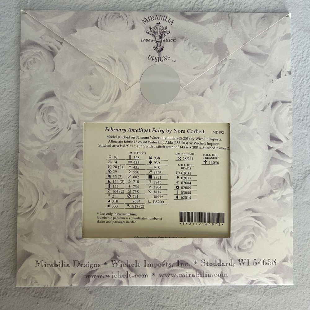 Mirabilia Counted Cross Stitch Pattern MD192 – February Amethyst Fairy