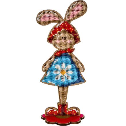 Wonderland Crafts Wooden Bead Embroidery Kit FLK-253 – Girl Bunny