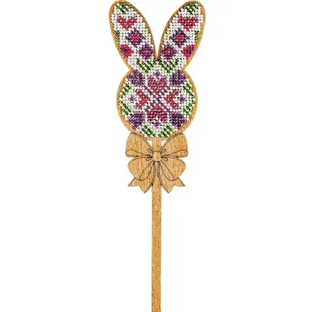 Wooden Bead Embroidery, Wonderland Crafts FLK-090 - Topper Bunny